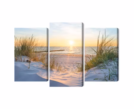 Canvastavla - Multipart Sunset on the Baltic Sea D