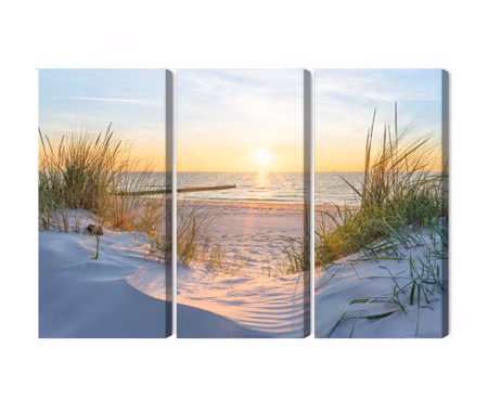 Canvastavla - Multipart Sunset on the Baltic Sea D