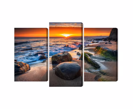 Canvastavla - Multipart D Beach Sunset