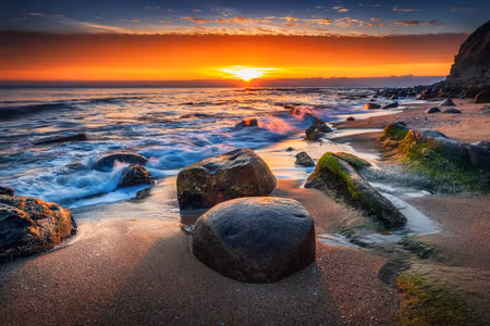 Canvastavla - Multipart D Beach Sunset