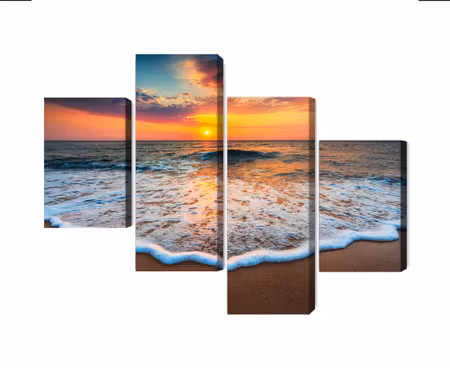 Canvastavla - Multipart Sunset on the Sea D