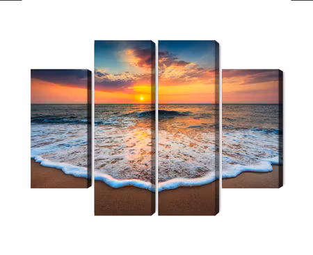 Canvastavla - Multipart Sunset on the Sea D