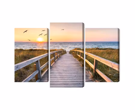 Canvastavla - Multipart North Sea Pier D