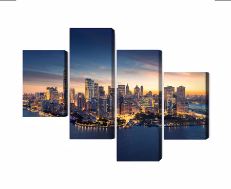 Canvastavla - Multipart New York City Panorama At