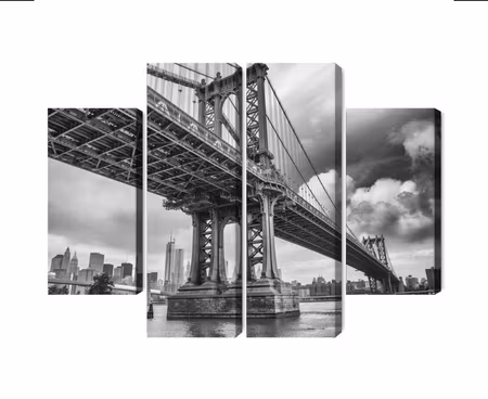 Canvastavla - Multipart Manhattan Bridge in New