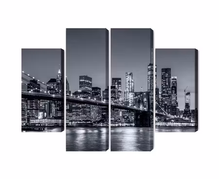 Canvastavla - Multipart Panorama of New York At