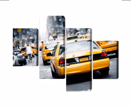 Canvastavla - Multipart Taxis on the Streets of