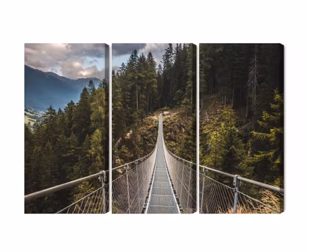 Canvastavla - Multipart Suspension Bridge in a D