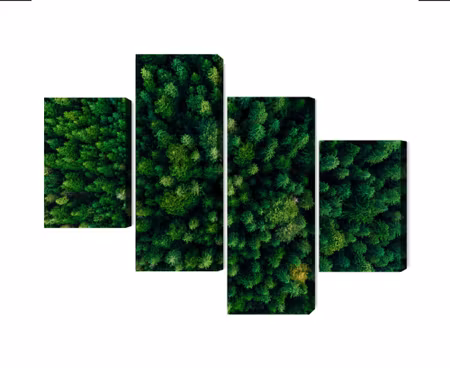Canvastavla - Multipart Aerial View of the Green