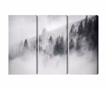 Canvastavla - Multipart the Forest Is Shrouded in
