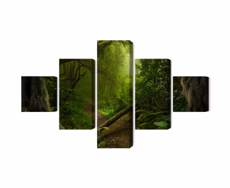 Canvastavla - Multipart Path in the Tropical