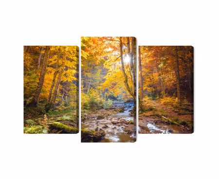Canvastavla - Multipart D Autumn Forest Landscape