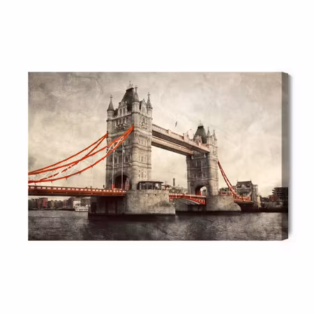 Canvastavla - Tower Bridge in a Retro Style