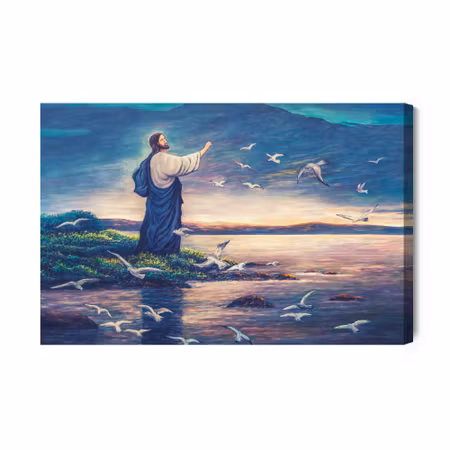 Canvastavla - Jesus Standing on the Seashore