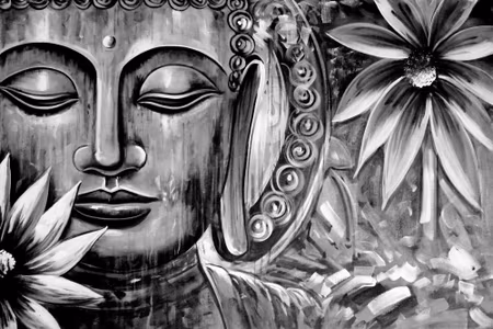 Canvastavla - Buddha During Meditation