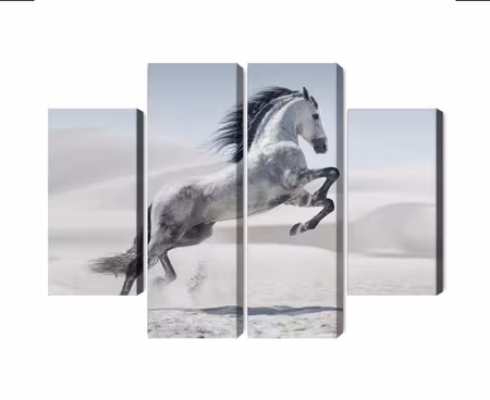 Canvastavla - Multipart Horse in the Desert D