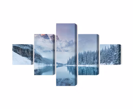 Canvastavla - Multipart Canadian Moraine Lake on