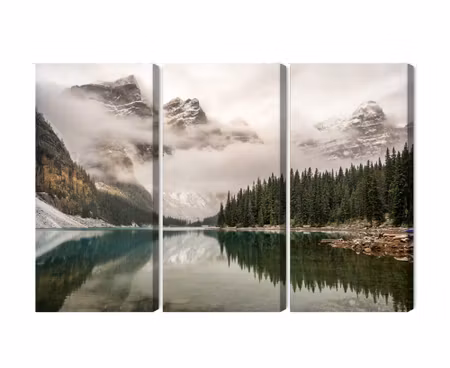 Canvastavla - Multipart Moraine Lake in Banff