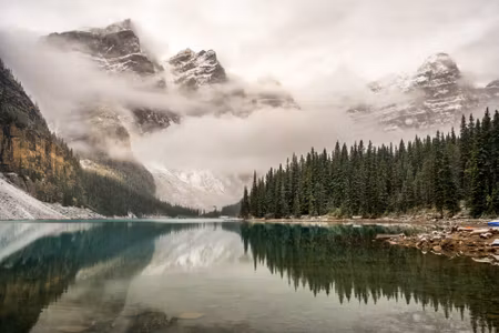 Canvastavla - Multipart Moraine Lake in Banff