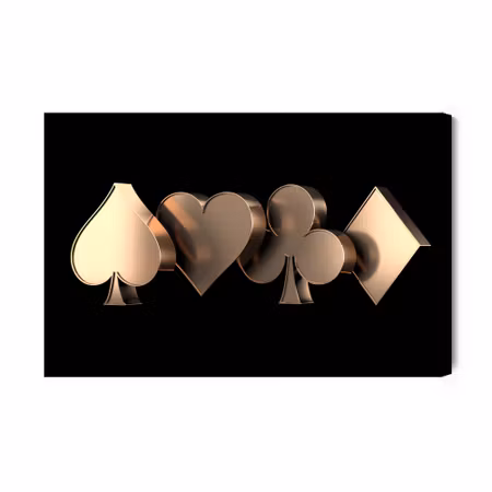 Canvastavla - D Card Symbols