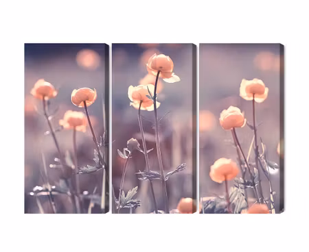 Canvastavla - Multipart Spring D Flowers