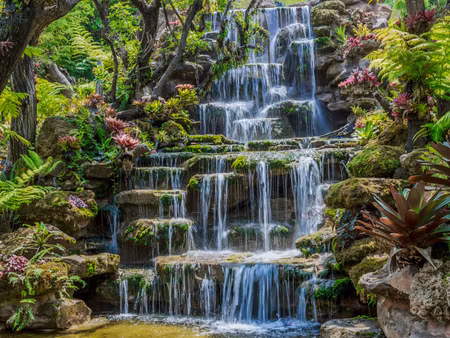 Canvastavla - Multipart Thai Waterfall