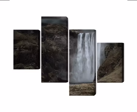 Canvastavla - Multipart the Majestic Sk Gafoss