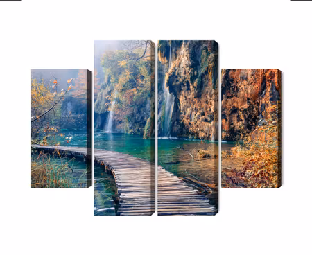 Canvastavla - Multipart Plitvice Lakes National