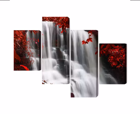 Canvastavla - Multipart Man Daeng Waterfall