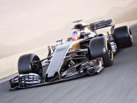 Canvastavla - Multipart Formula Car on the