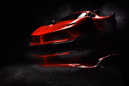 Canvastavla - Multipart Red Sports Car D
