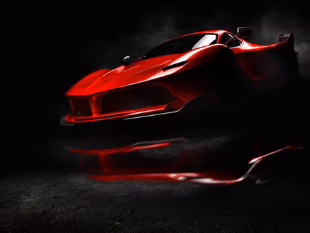 Canvastavla - Multipart Red Sports Car D