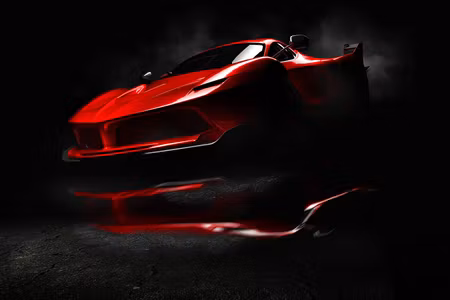 Canvastavla - Multipart Red Sports Car D