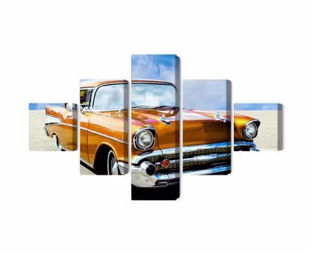 Canvastavla - Multipart American Vintage Car