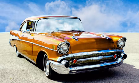 Canvastavla - Multipart American Vintage Car