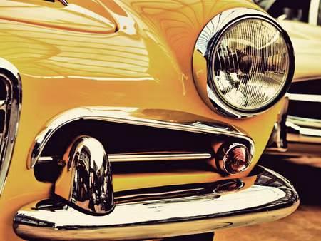 Canvastavla - Multipart the Front of a Vintage Car