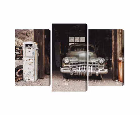 Canvastavla - Multipart Old Car in Vintage Style