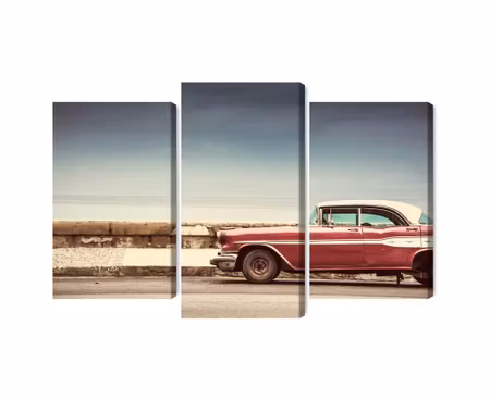 Canvastavla - Multipart Old American Retro Car