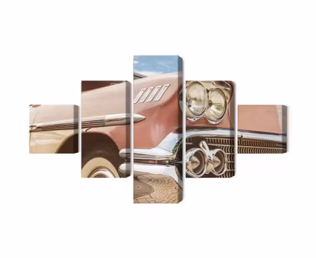 Canvastavla - Multipart American Car From the S