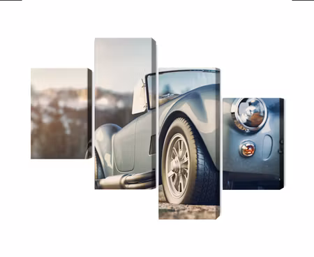 Canvastavla - Multipart Classic Retro Car