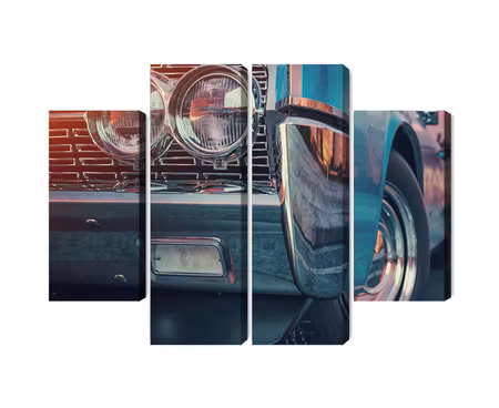 Canvastavla - Multipart Retro Style Cars