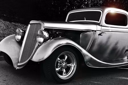 Canvastavla - Multipart Vintage Style Hot Rod Car