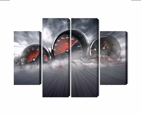 Canvastavla - Multipart High Speed Car Counters