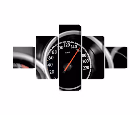 Canvastavla - Multipart Car Speedometer