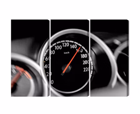 Canvastavla - Multipart Car Speedometer