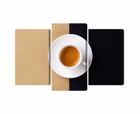 Canvastavla - Multipart a Cup of Italian Coffee