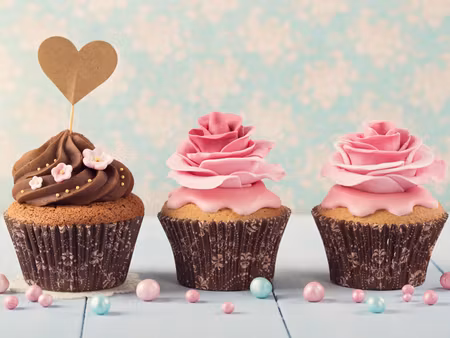 Canvastavla - Multipart Cupcakes with Cream