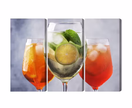 Canvastavla - Multipart Set of Summer Cocktails
