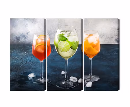 Canvastavla - Multipart Glasses with Summer
