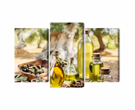 Canvastavla - Multipart Oil Bottles